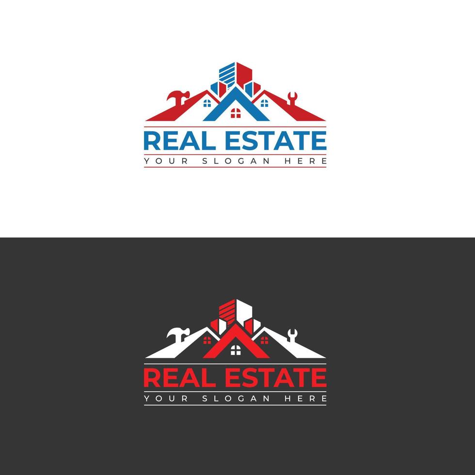 real estate logo design, Real Estate, Building, and Construction Logo Vector Design.