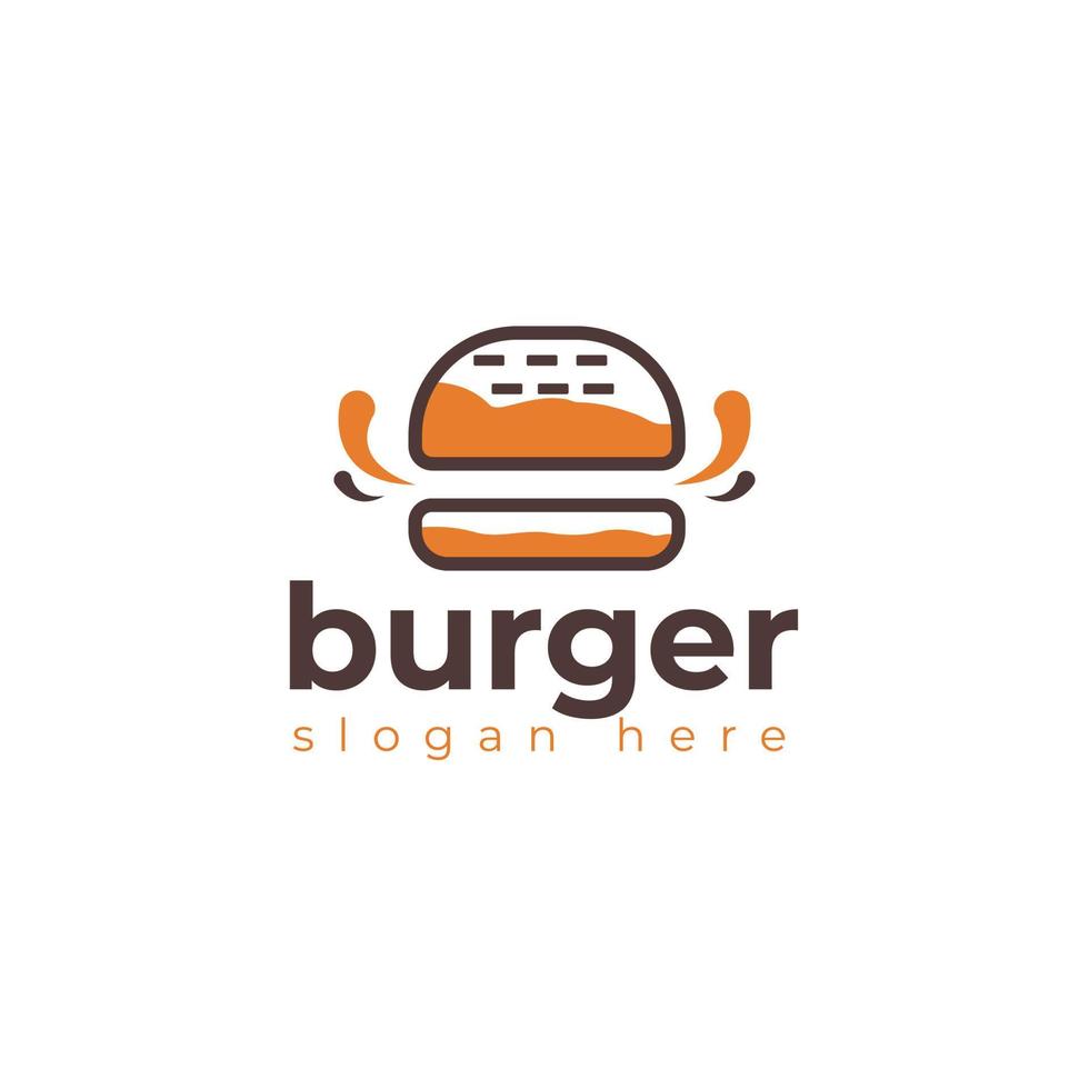 burger logo design vector template