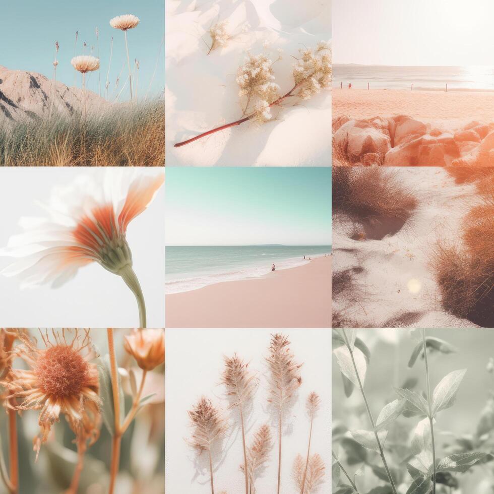 Minimalist summer background for social media post. Illustration photo