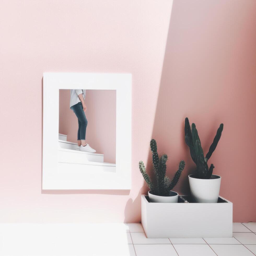 Minimalist background for post in social network. Illustration photo