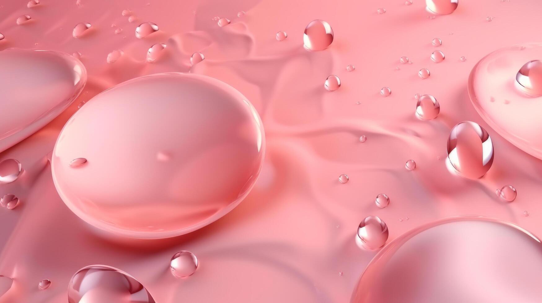 Pink pastel background with drops. Illustration photo