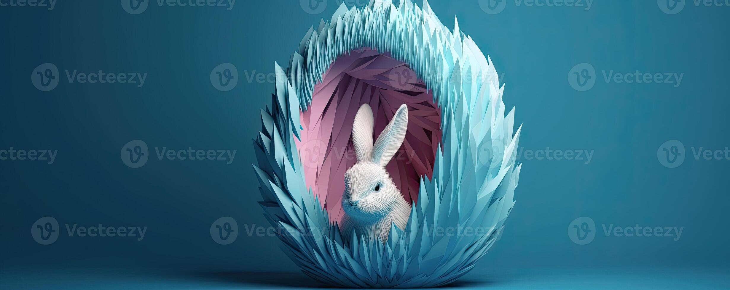 the easter basket with colorful eggs and a few candy, in the style of minimalist backgrounds, bunny with eggs with a box, in the style of soft color blending, photo