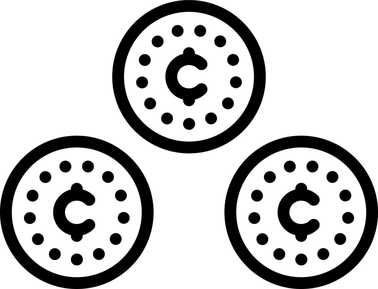 line icon for cents vector