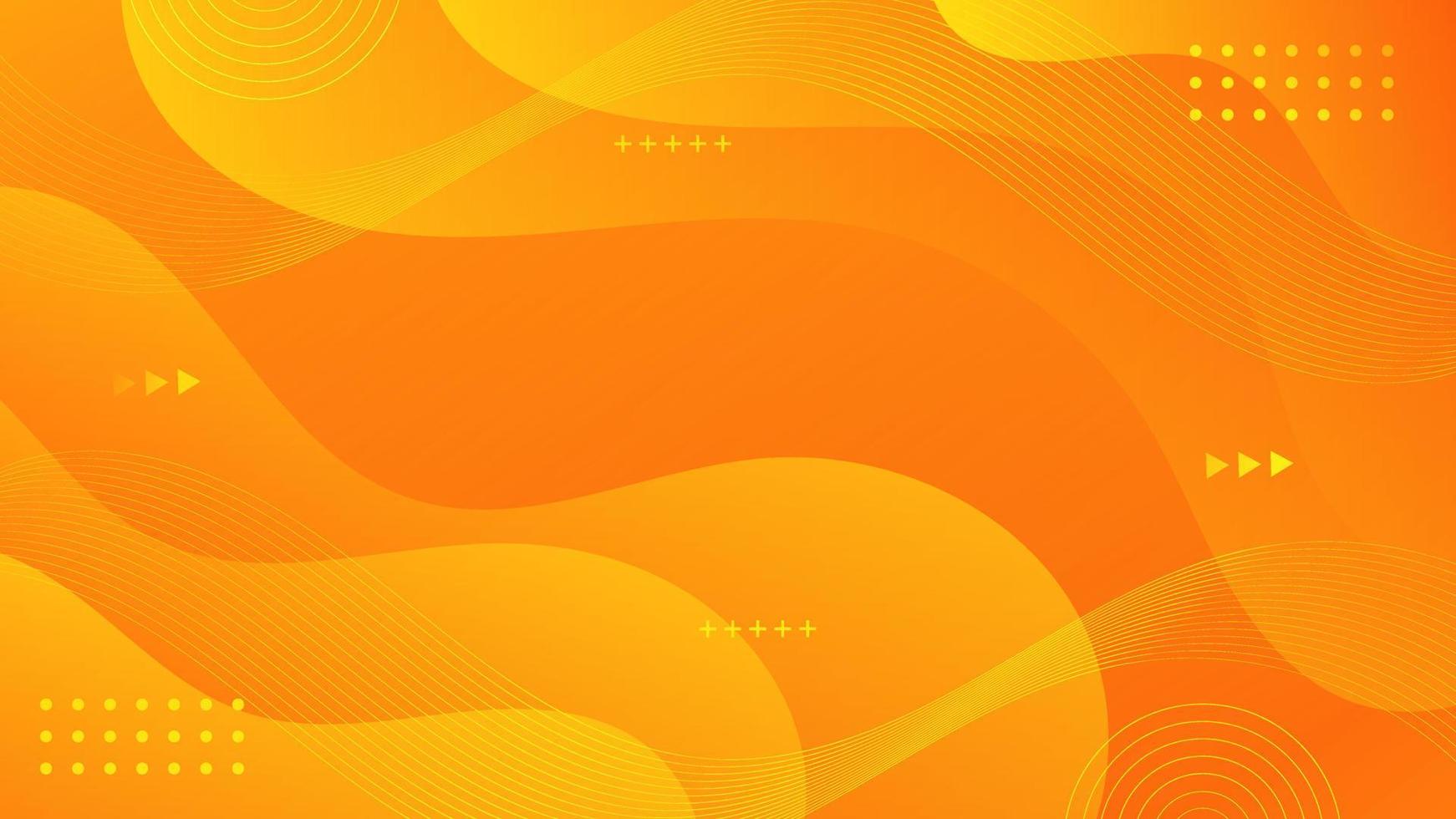 Abstract Gradient Orange Yellow liquid Wave Background vector