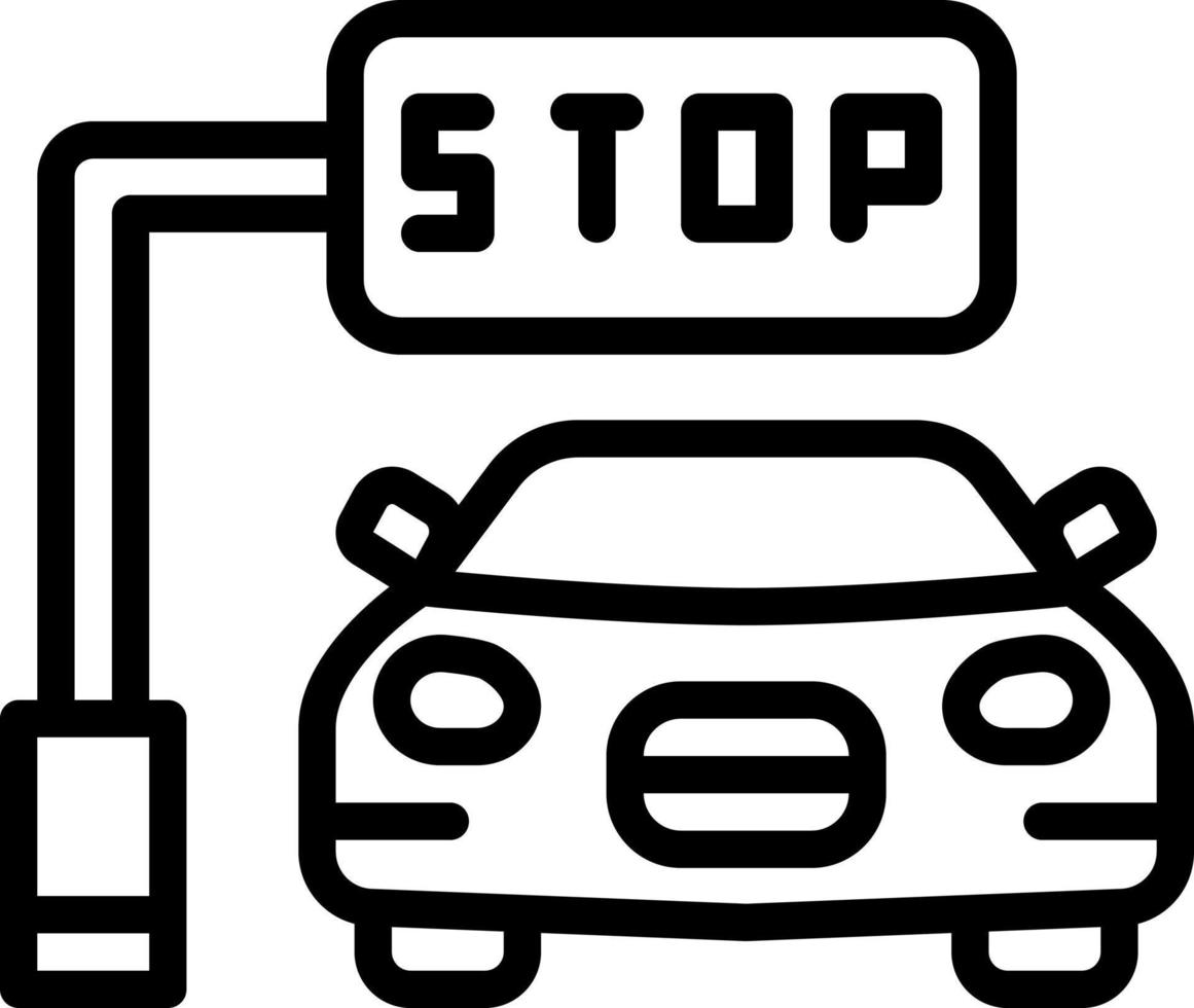 line icon for stop vector