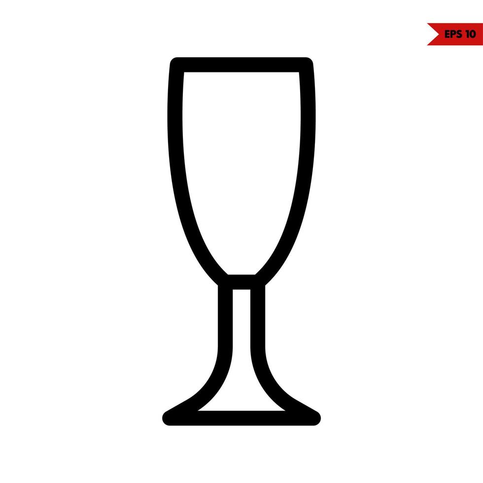 glass drink line icon vector