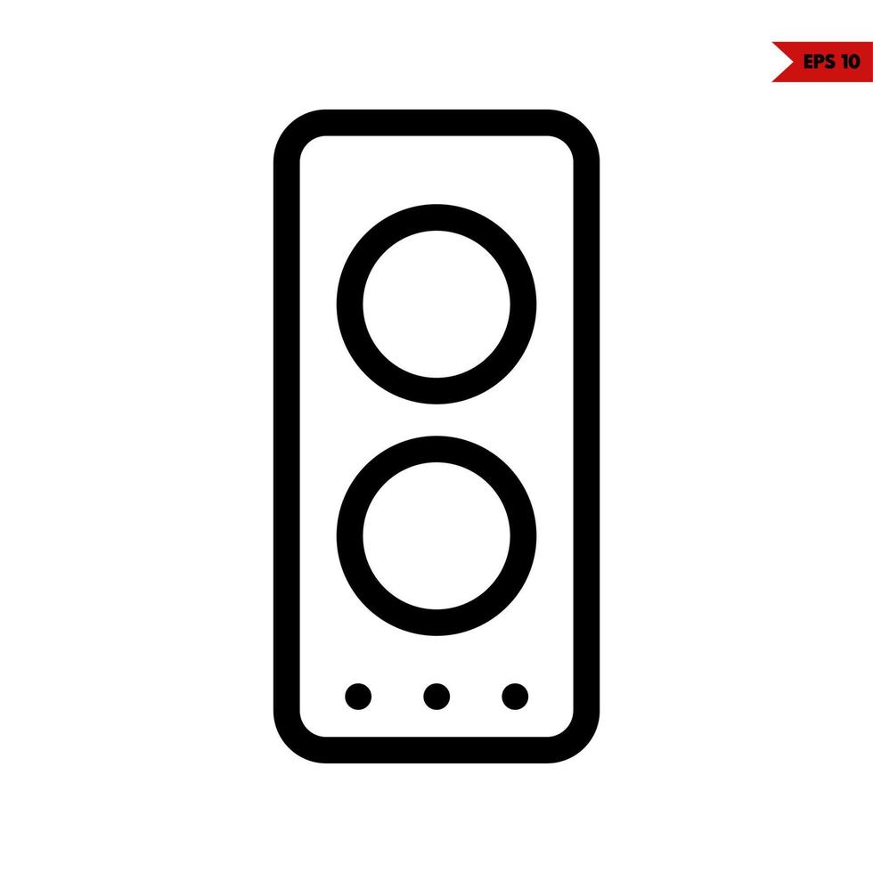 audio speaker line icon vector