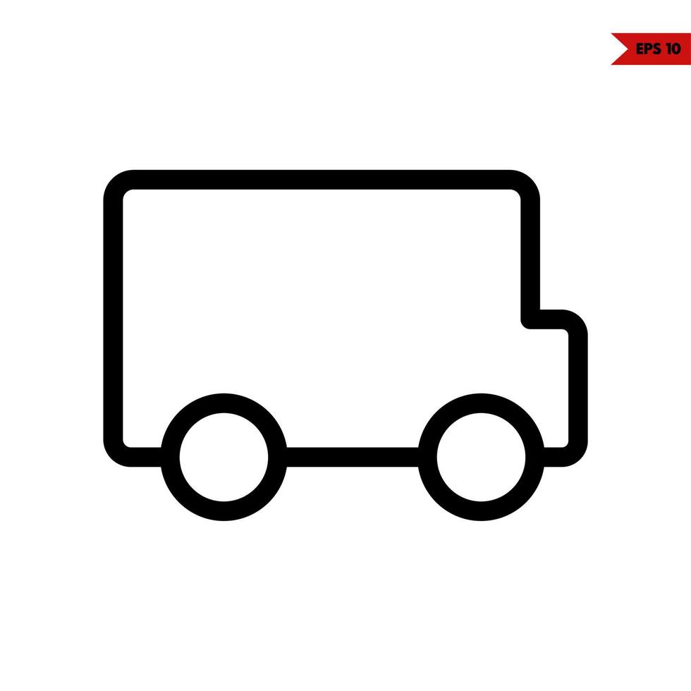 bus transportation line icon vector