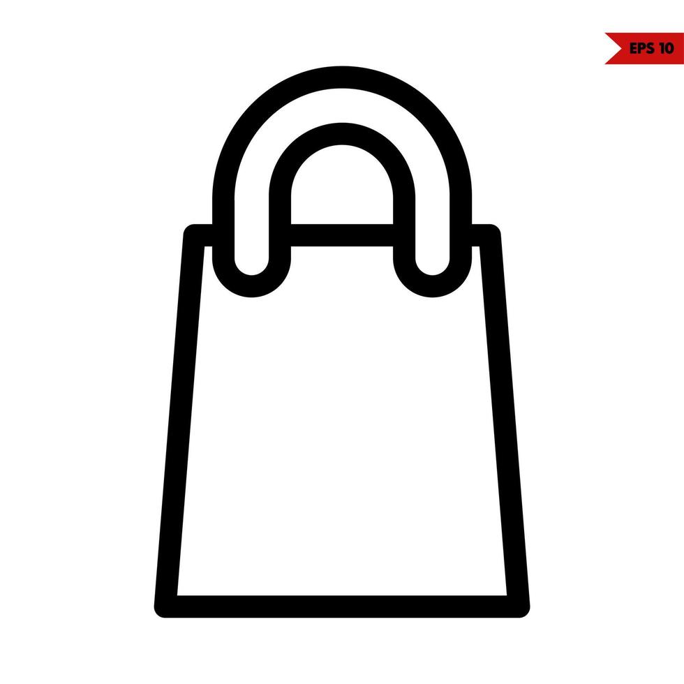 handbag line icon vector