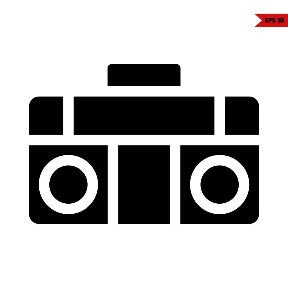 radio glyph icon vector