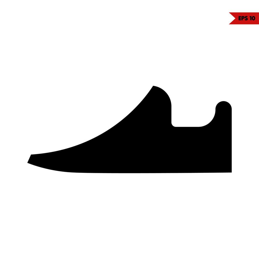 Zapatos deporte glifo icono vector