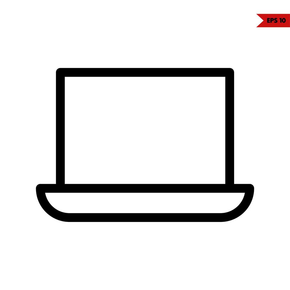 laptop line icon vector