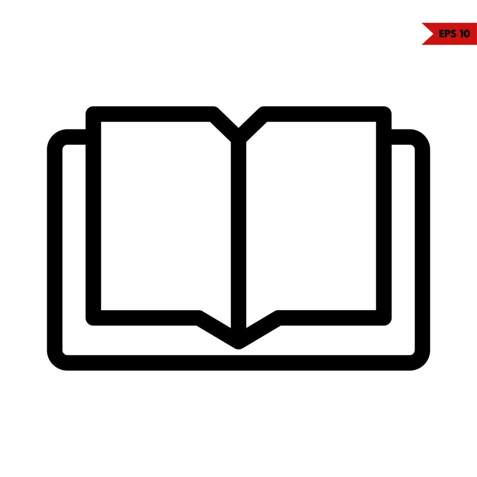 book line icon vector