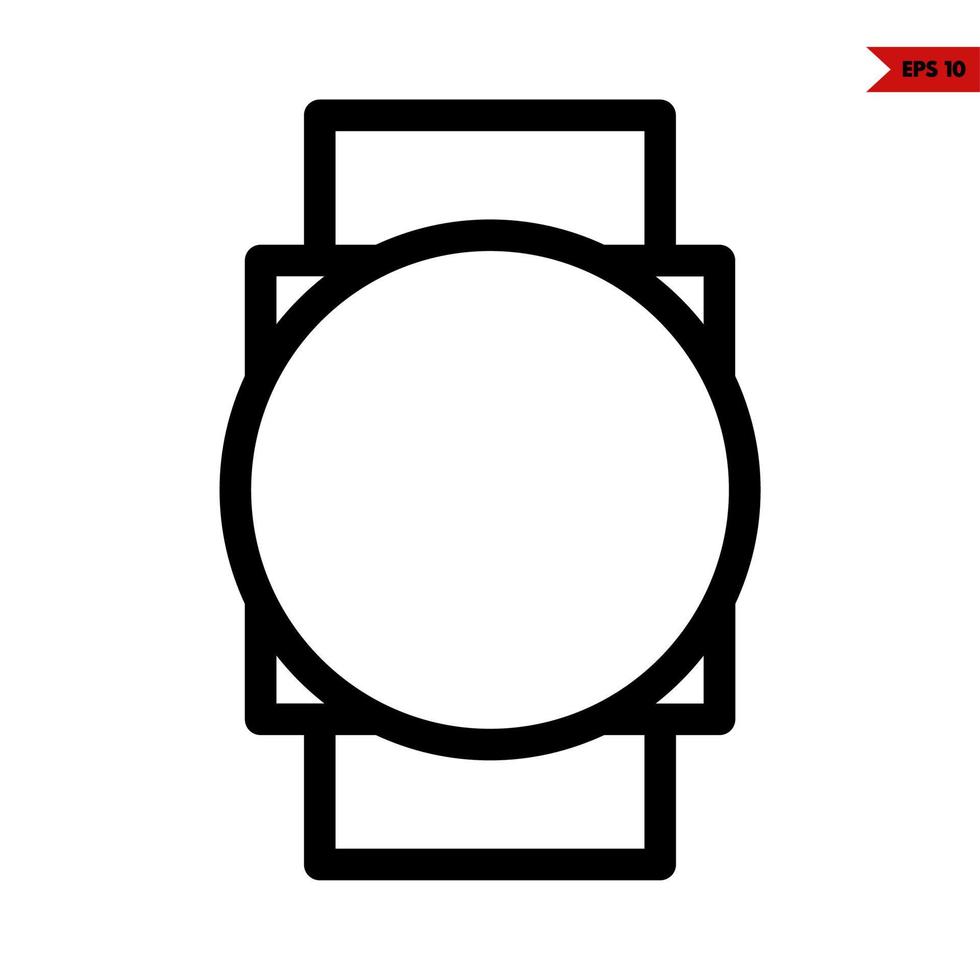 watch line icon vector