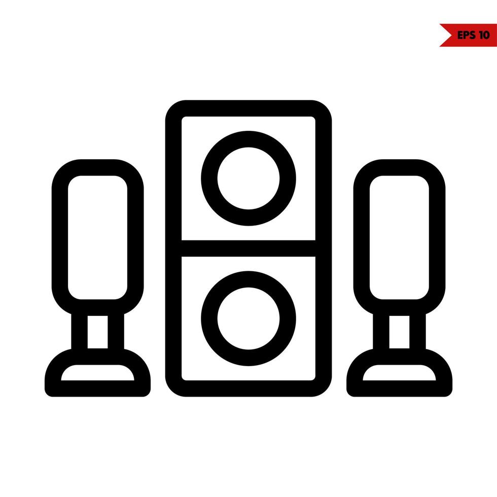 audio speaker line icon vector