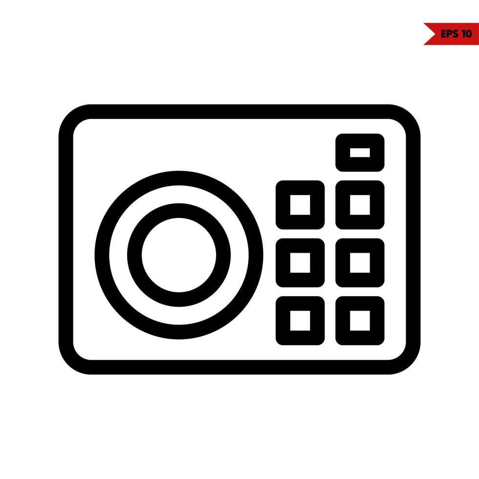 camera photo line icon vector