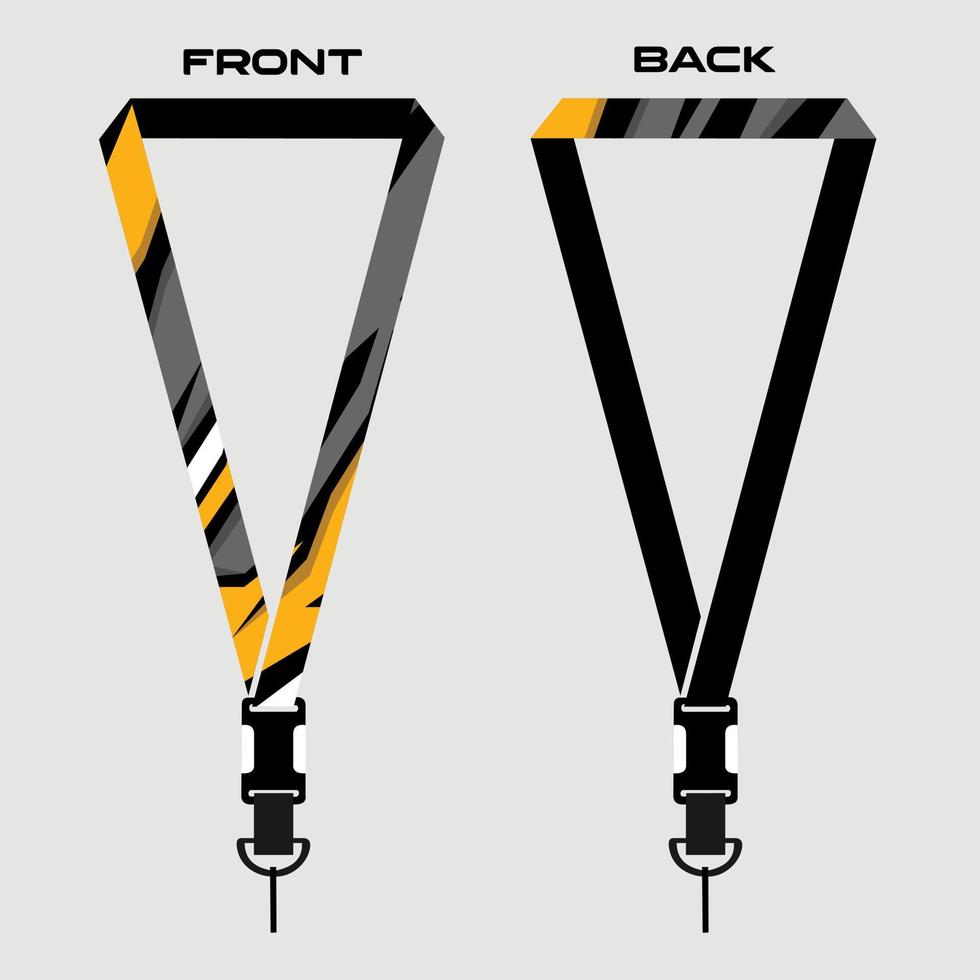 Print lanyard template for honey bee compan vector