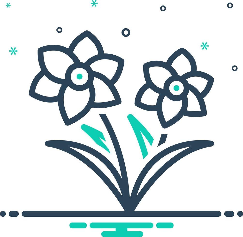 mix icon for narcissus vector