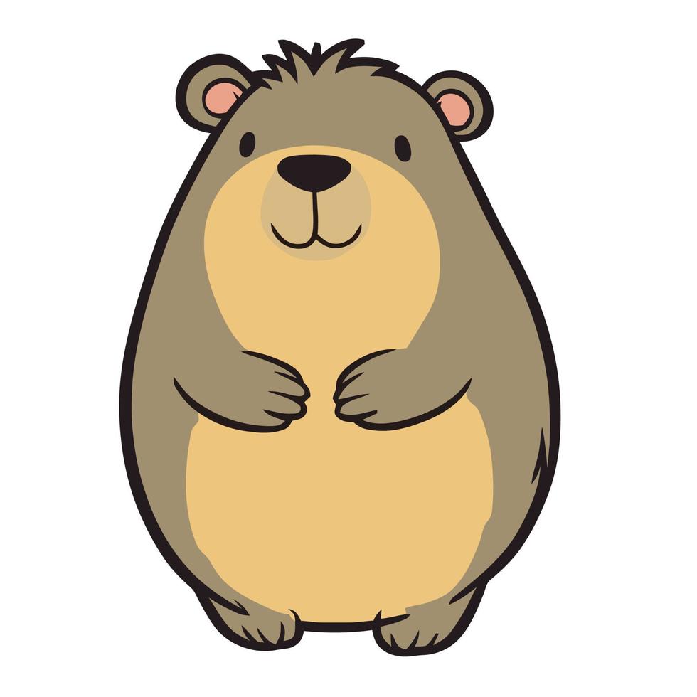 Cute Cartoon Hamster vector