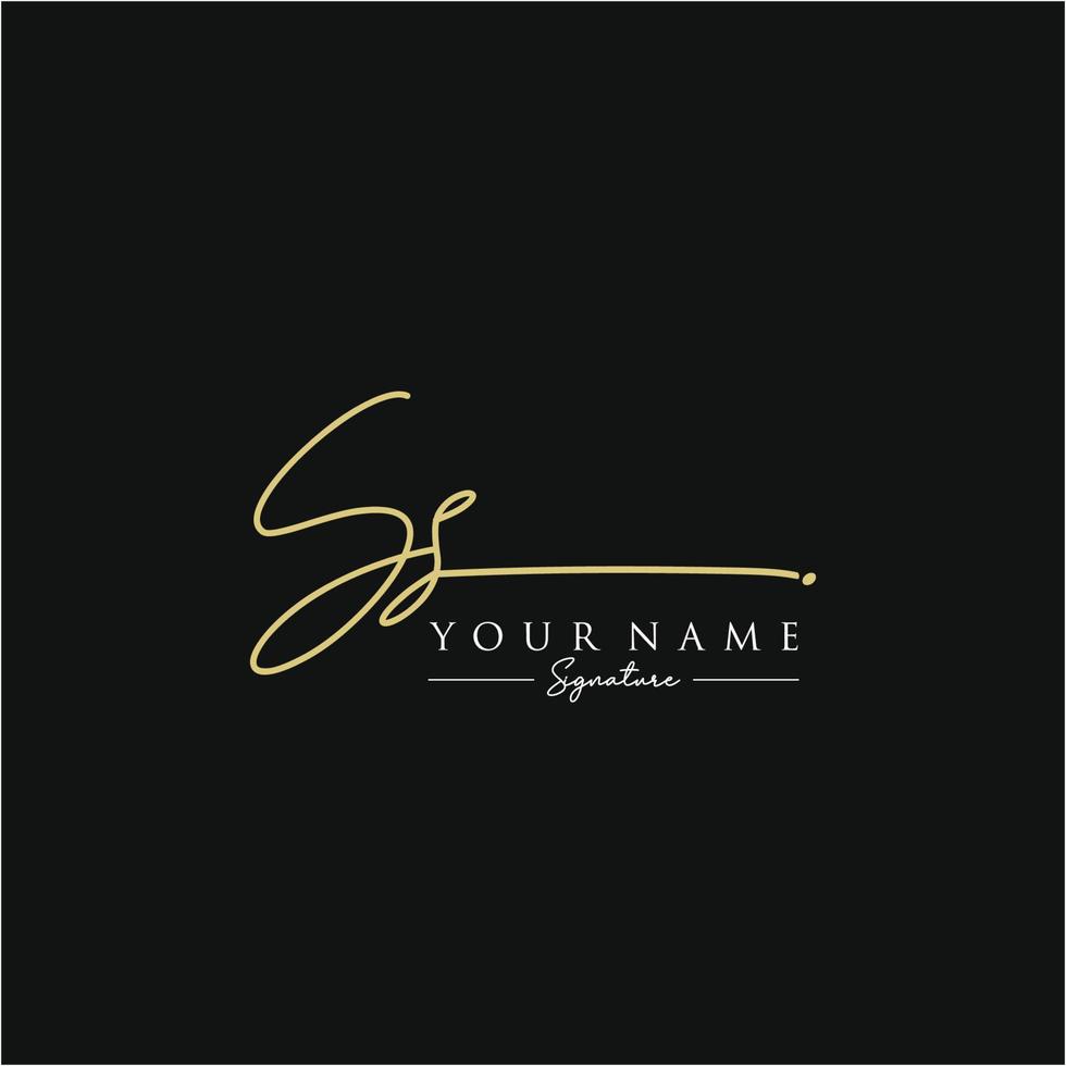 Letter SS Signature Logo Template Vector