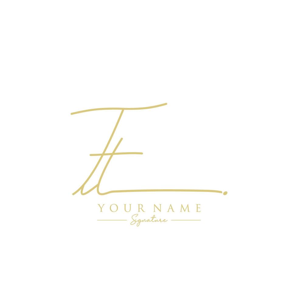 Letter TT Signature Logo Template Vector