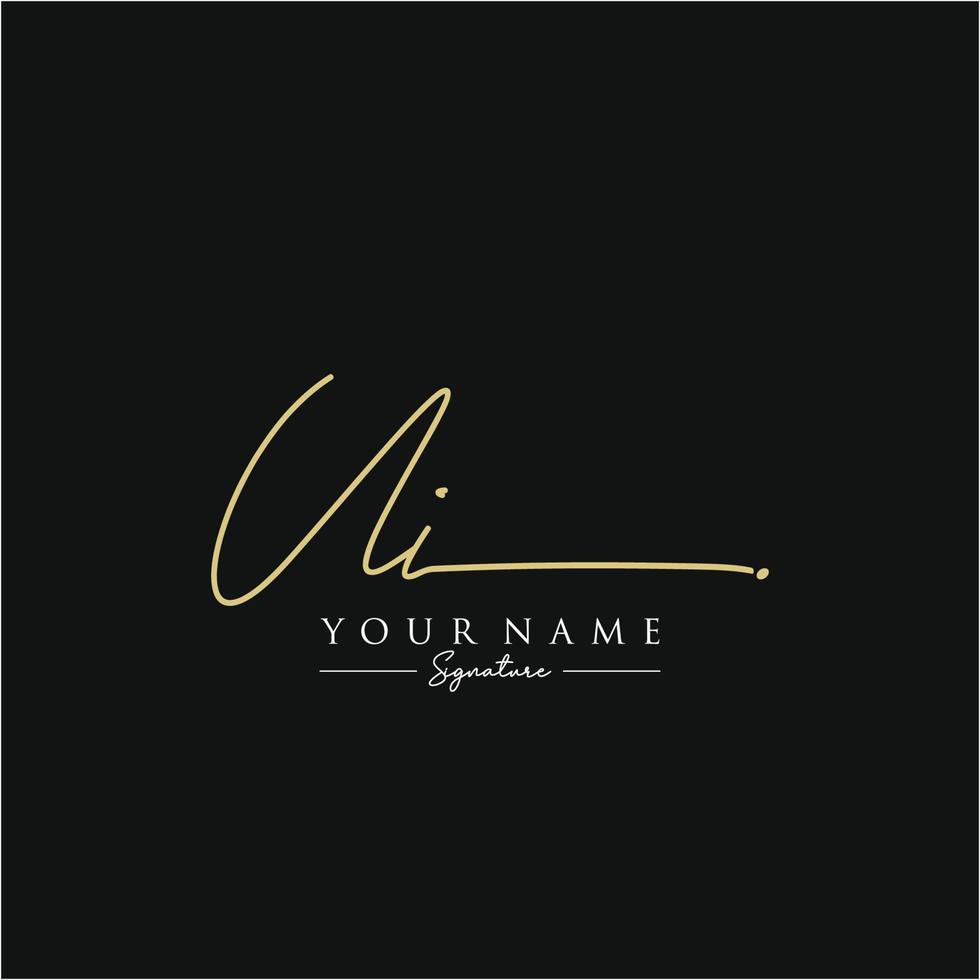 Letter UI Signature Logo Template Vector