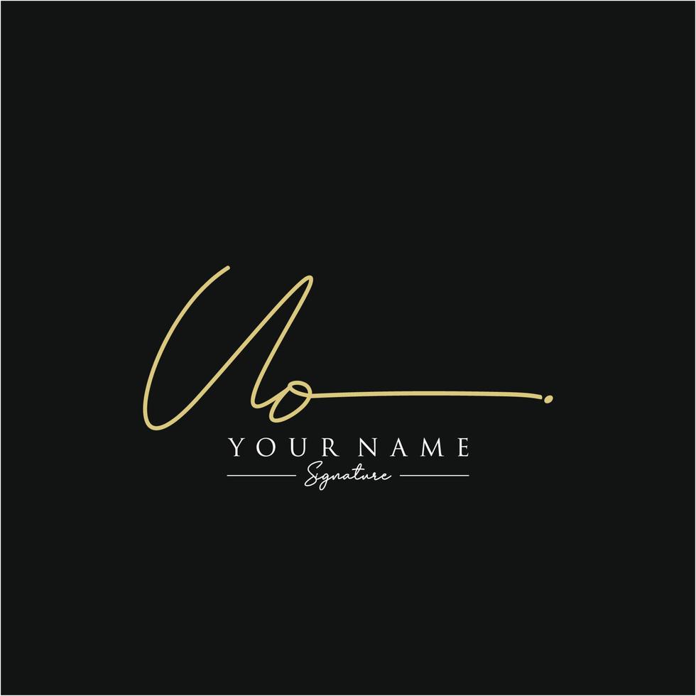 Letter UO Signature Logo Template Vector