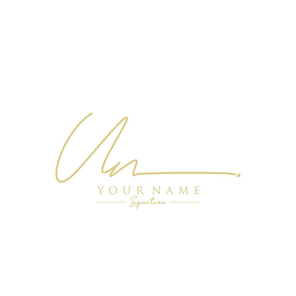 Letter UN Signature Logo Template Vector