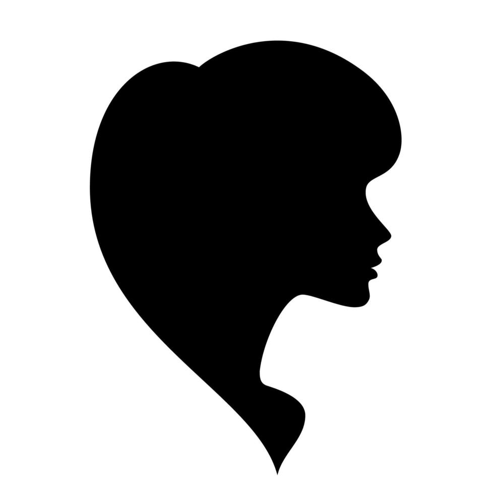 Woman face silhouette. Vector Illustration