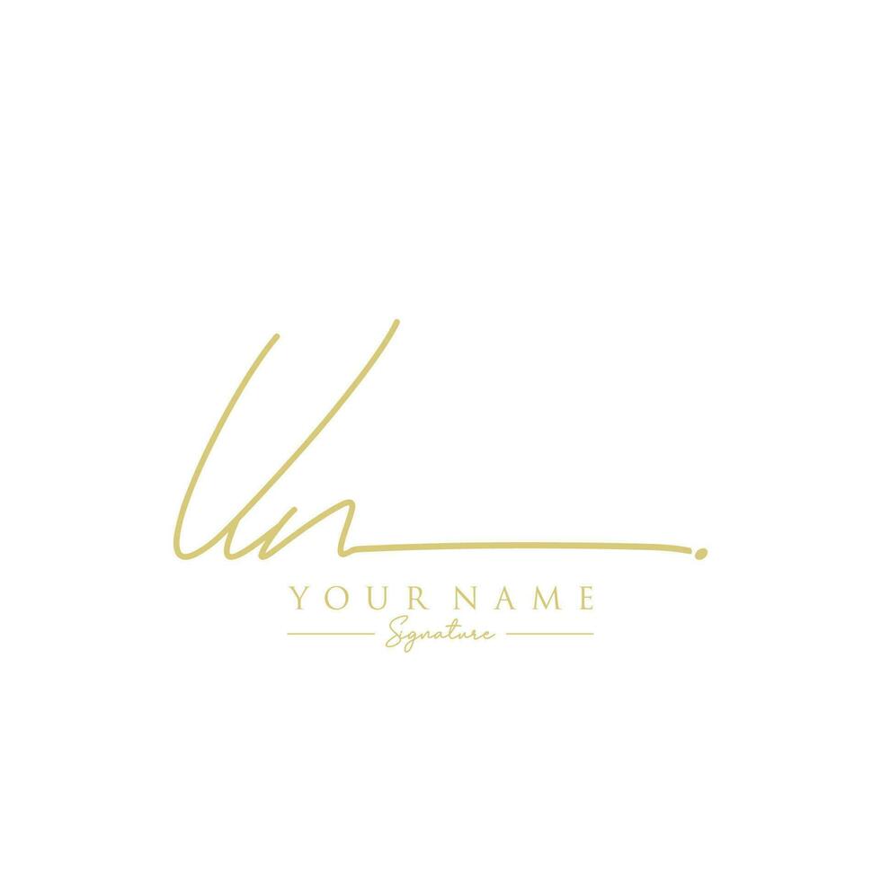 Letter VN Signature Logo Template Vector