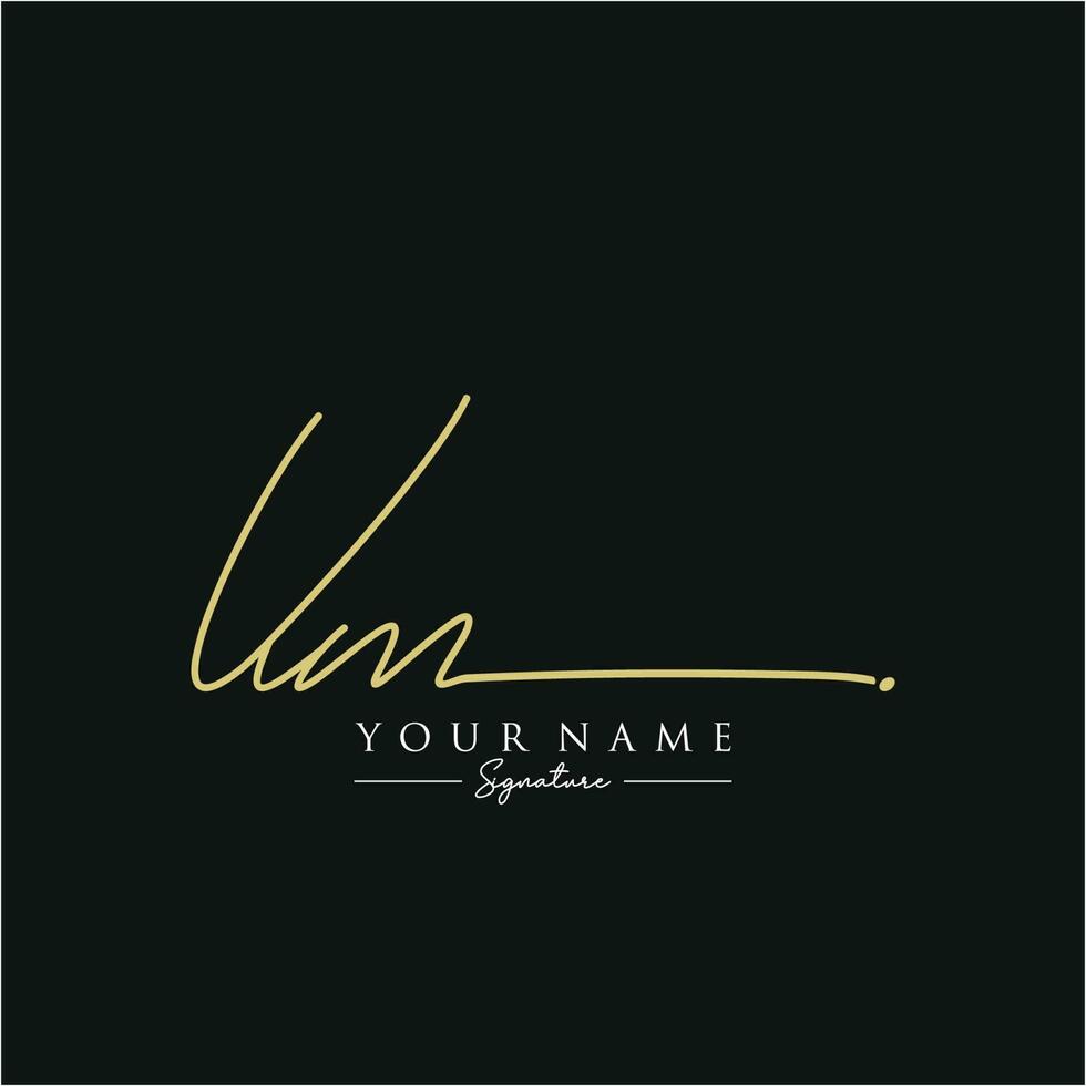 Letter VM Signature Logo Template Vector