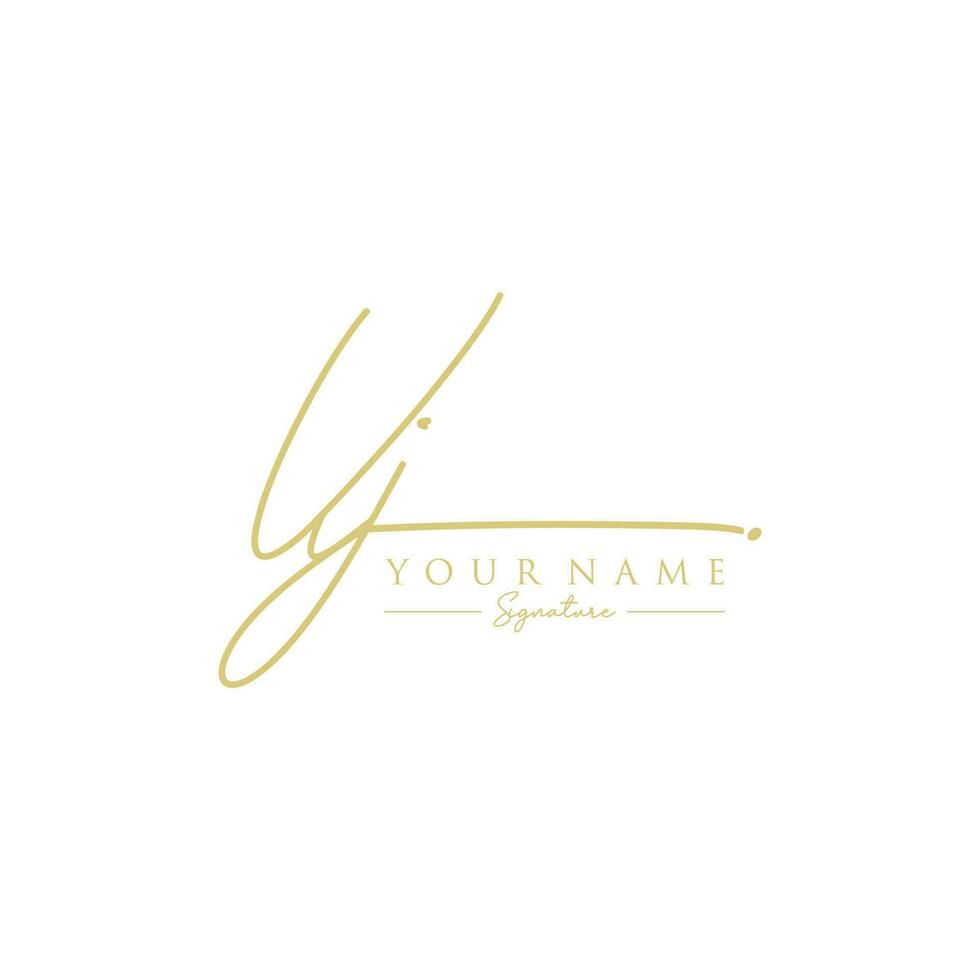 Letter VJ Signature Logo Template Vector