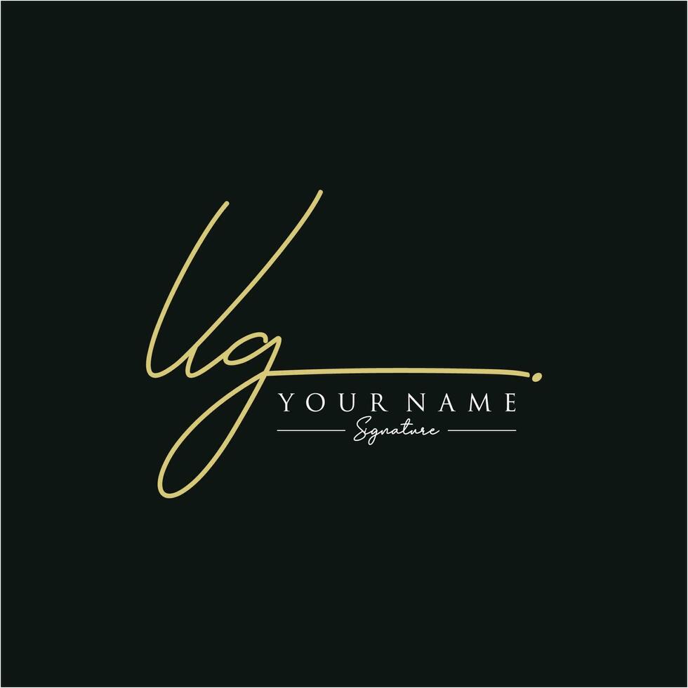 Letter VG Signature Logo Template Vector