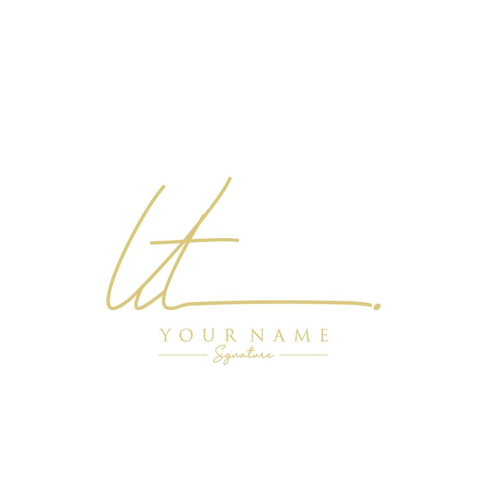 Letter VT Signature Logo Template Vector