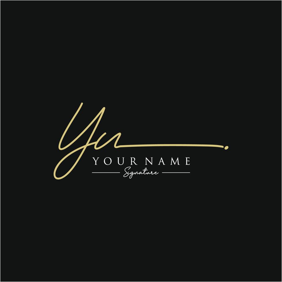 Letter YU Signature Logo Template Vector