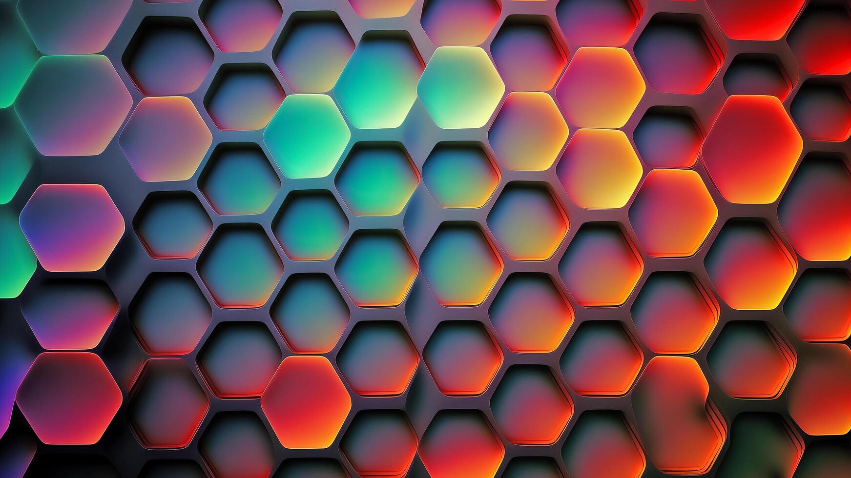 Hexagonal pattern abstract background gradient. photo