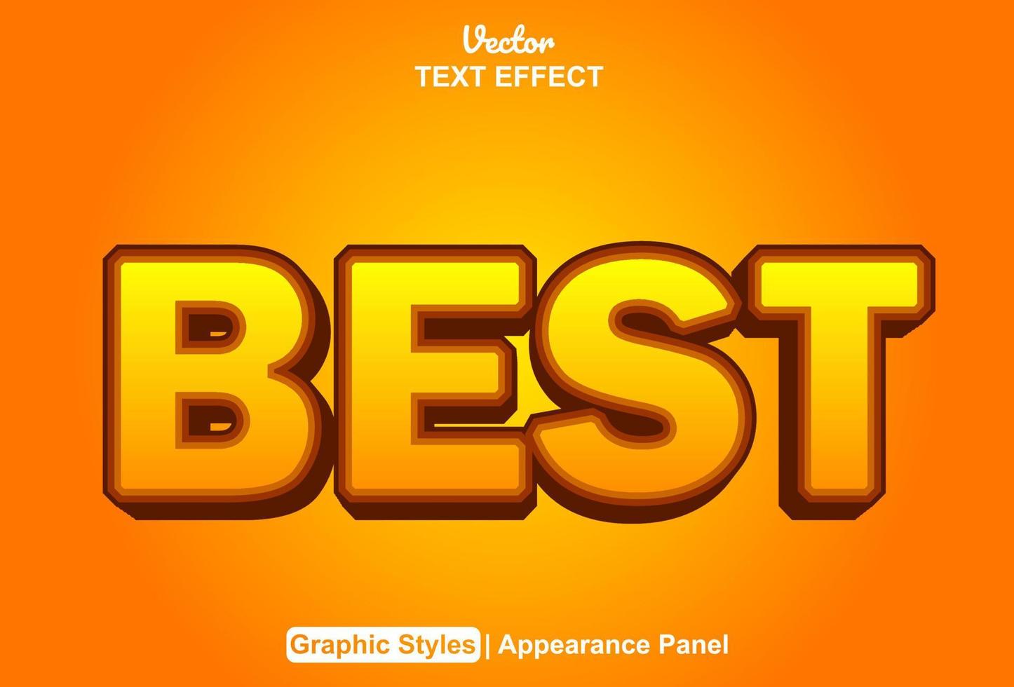 best text effect with orange graphic style and editable. vector