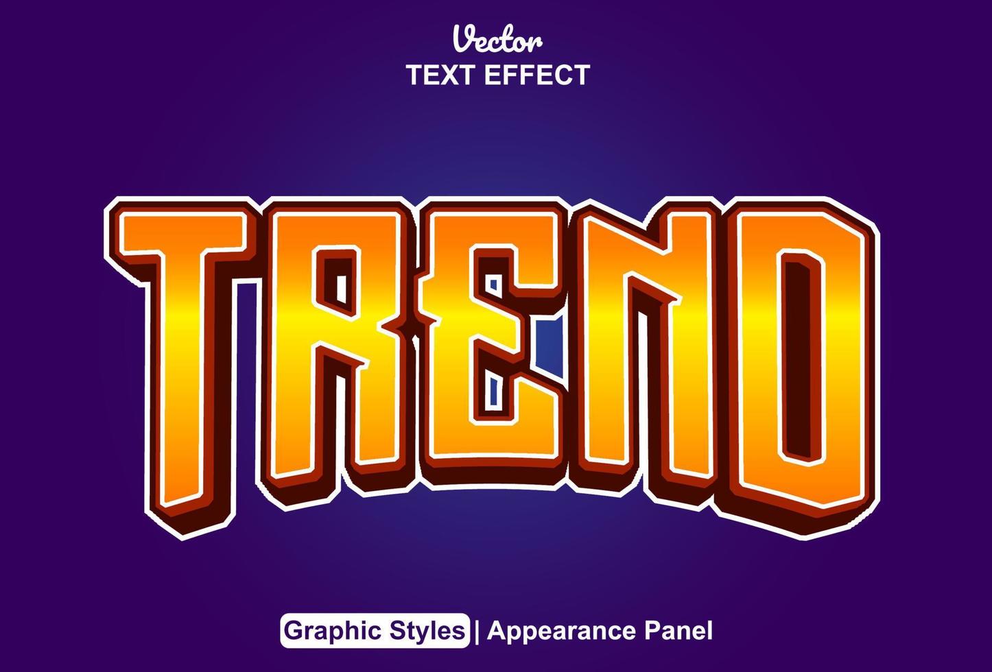 tendencia texto efecto con naranja gráfico estilo y editable vector