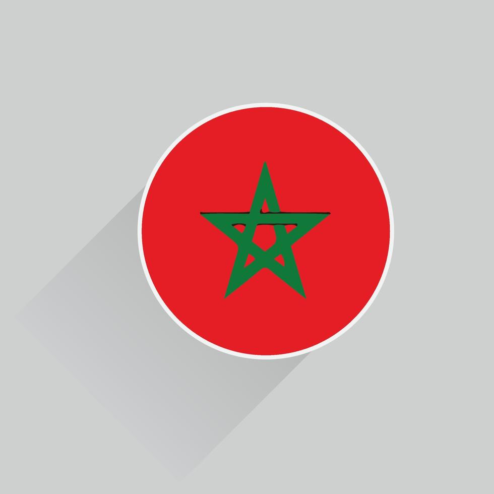 Marruecos nacional bandera vector icono, Marruecos nacional bandera botón 3d