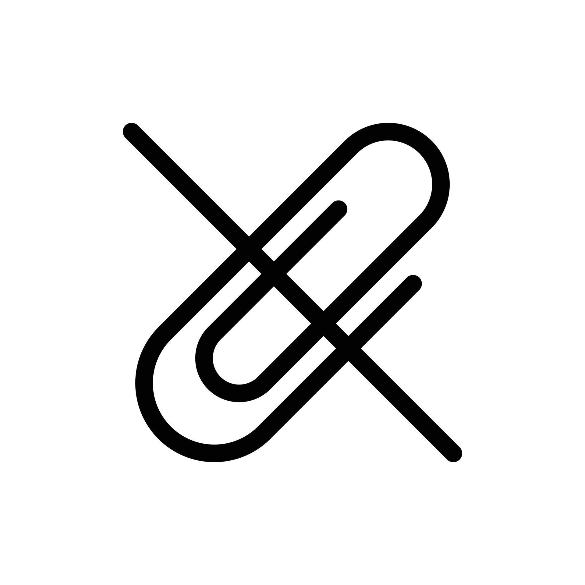 No attachment icon in line style design isolated on white background