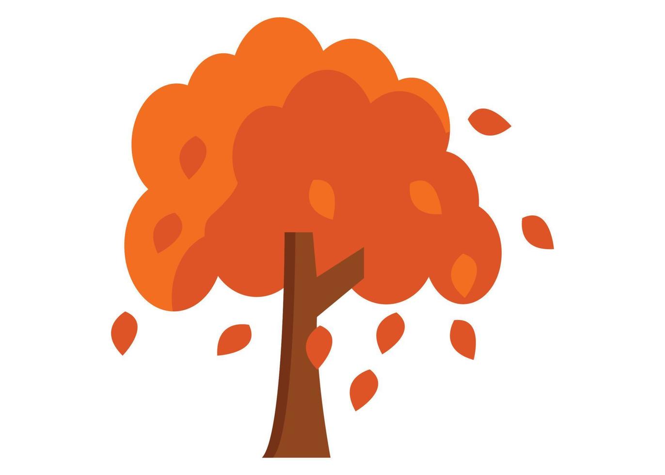 Autumn tree icon clipart design template isolated vector