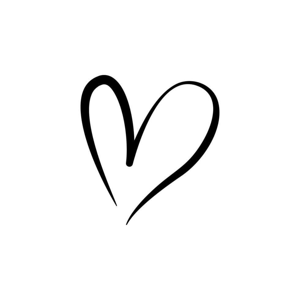 heart hand drawn vector icon