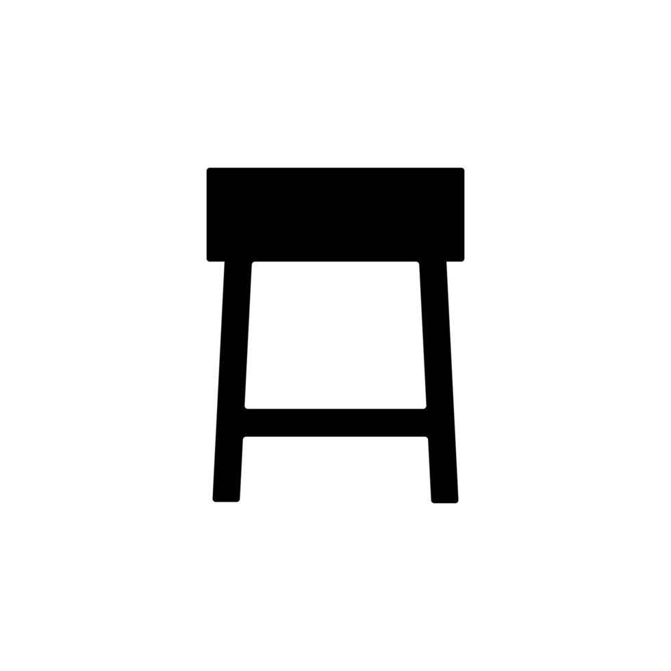 stool glyph vector icon