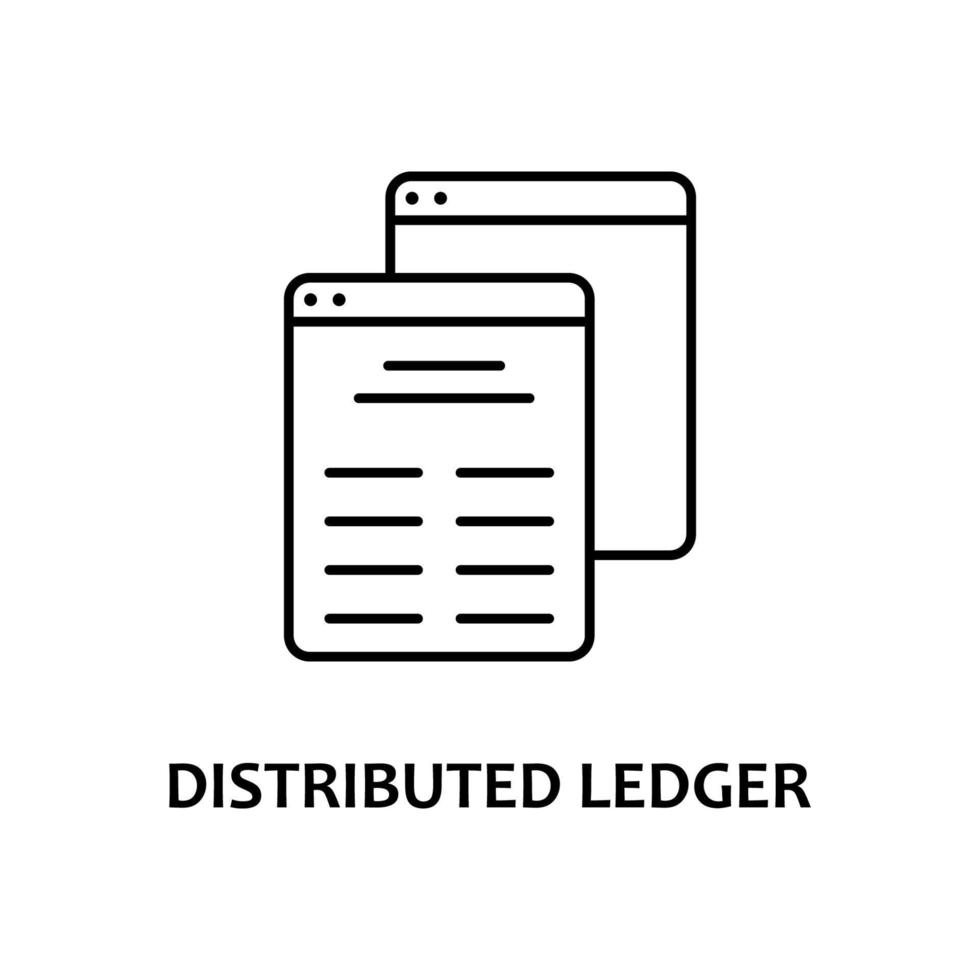 distributed ledger vector icon