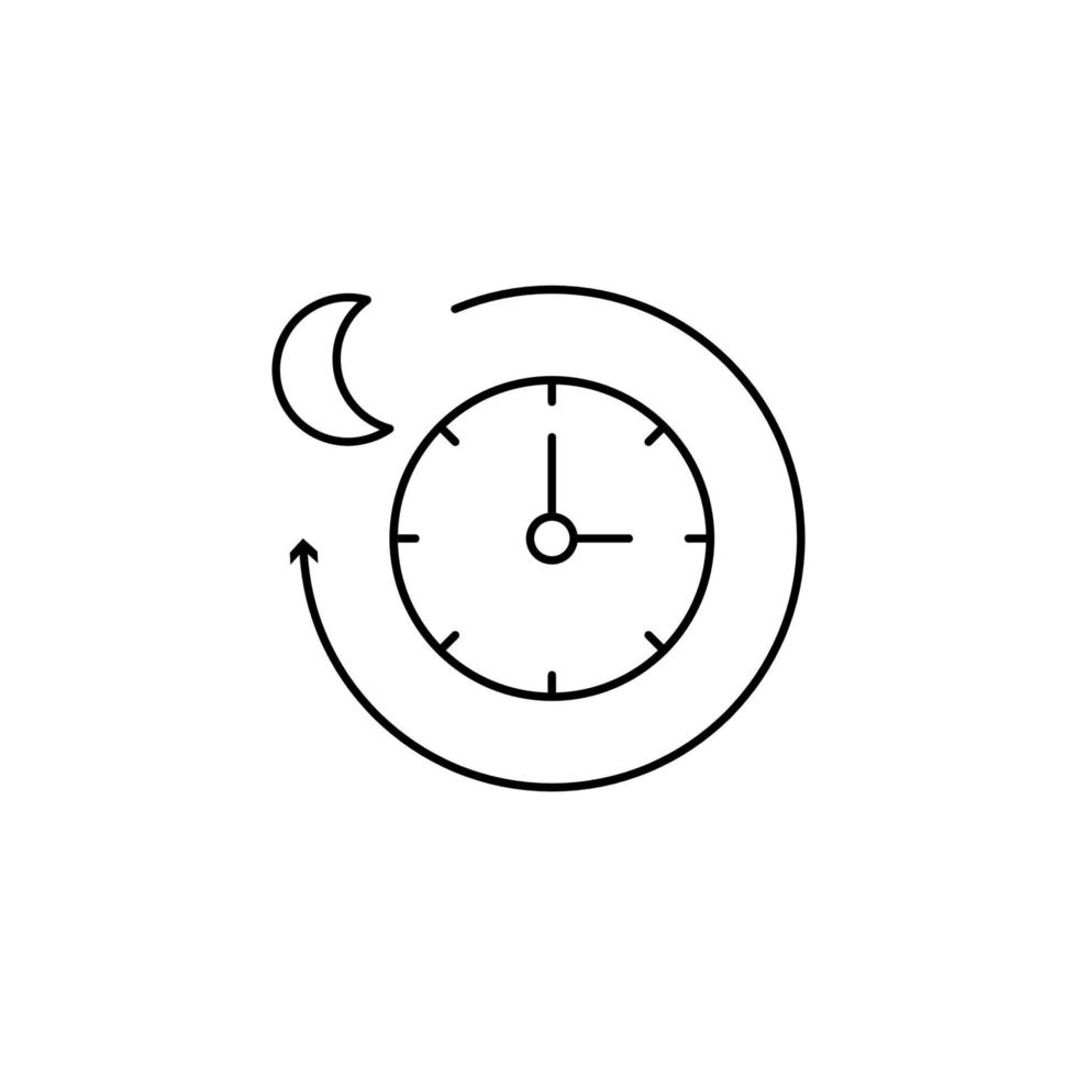Moon, time, forward vector icon