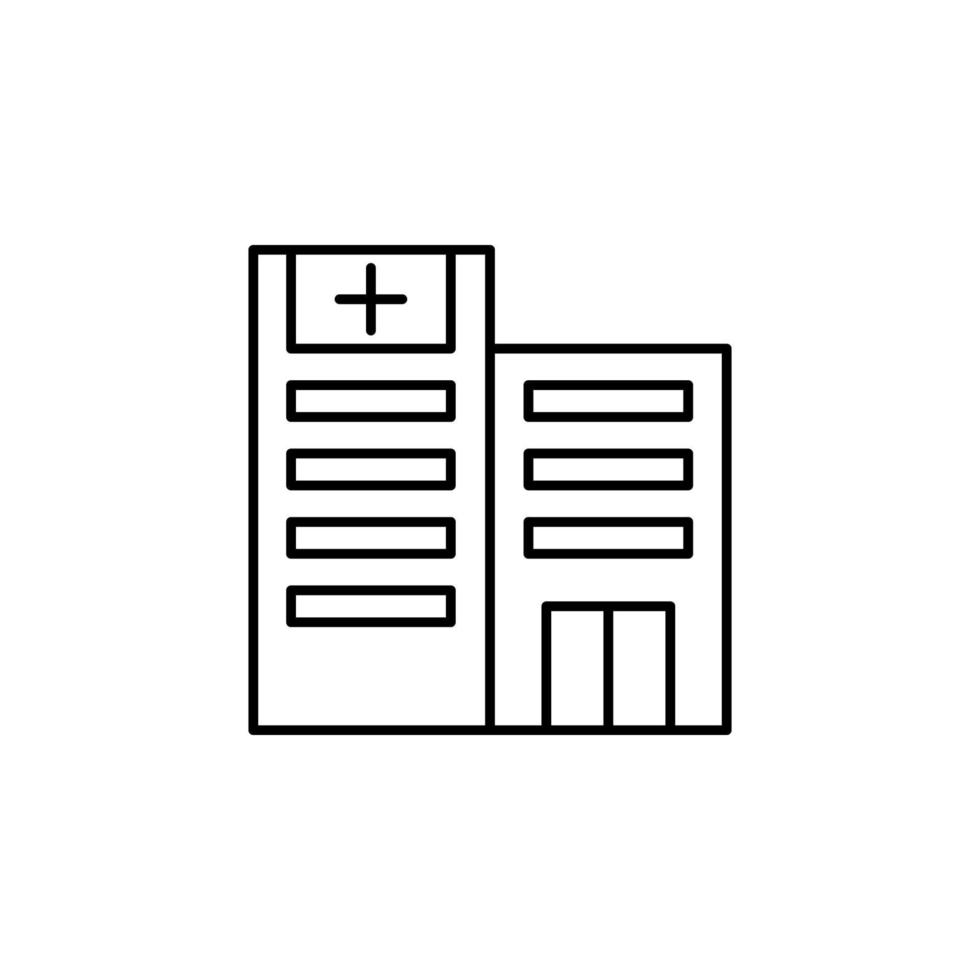 building, clinic, hospital vector icon