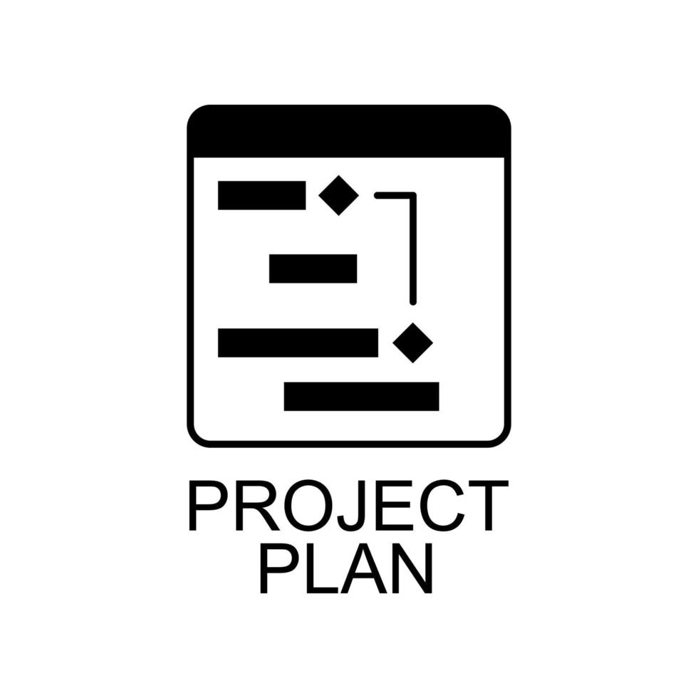 project plan vector icon