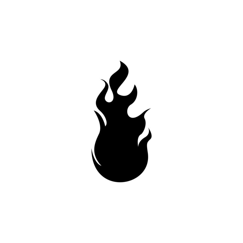 fuego, fuego aislado sencillo vector icono