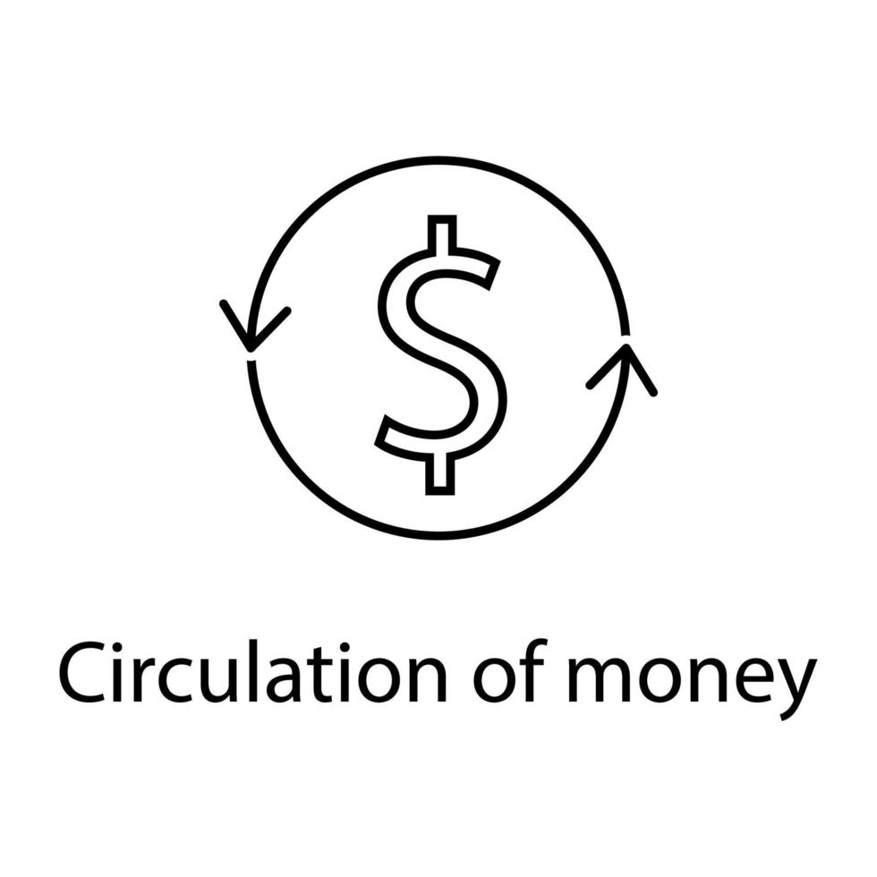 circulación de dinero vector icono