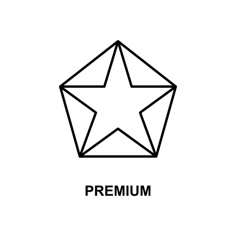 premium sign vector icon